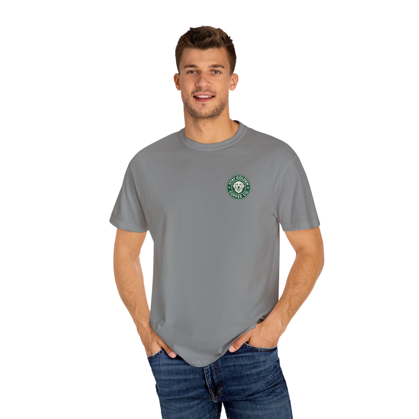 Coffee Break Pup Tee – Comfort Colors® Garment Dyed Shirt