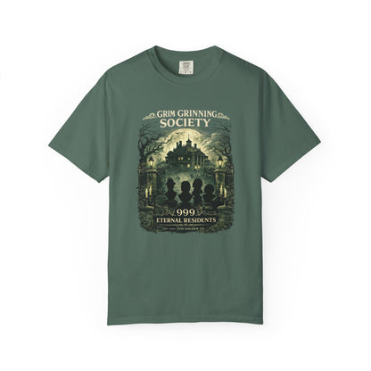 Grim Grinning Society Tee – 999 Eternal Residents | Stay Golden Co.