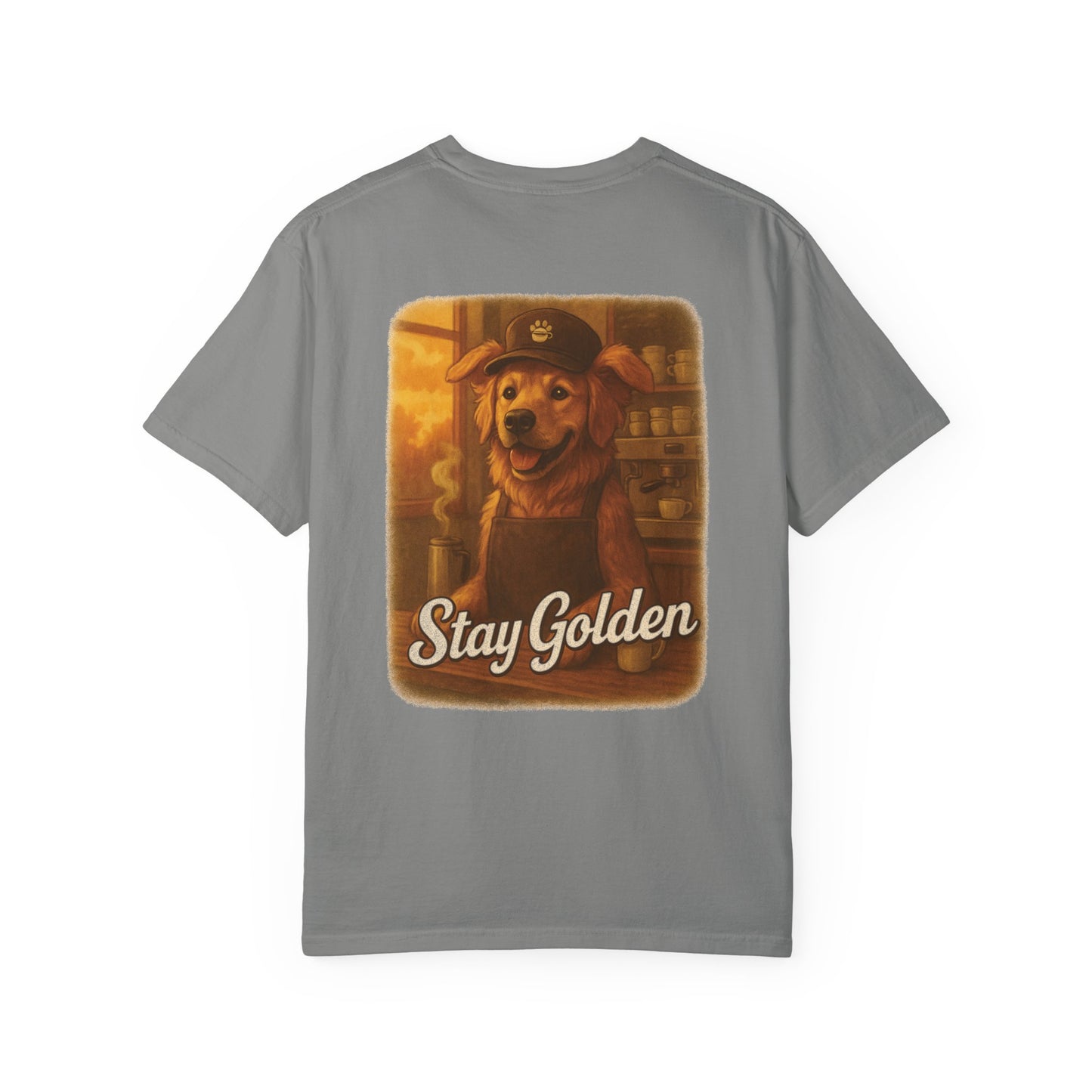 Coffee Break Pup Tee – Comfort Colors® Garment Dyed Shirt