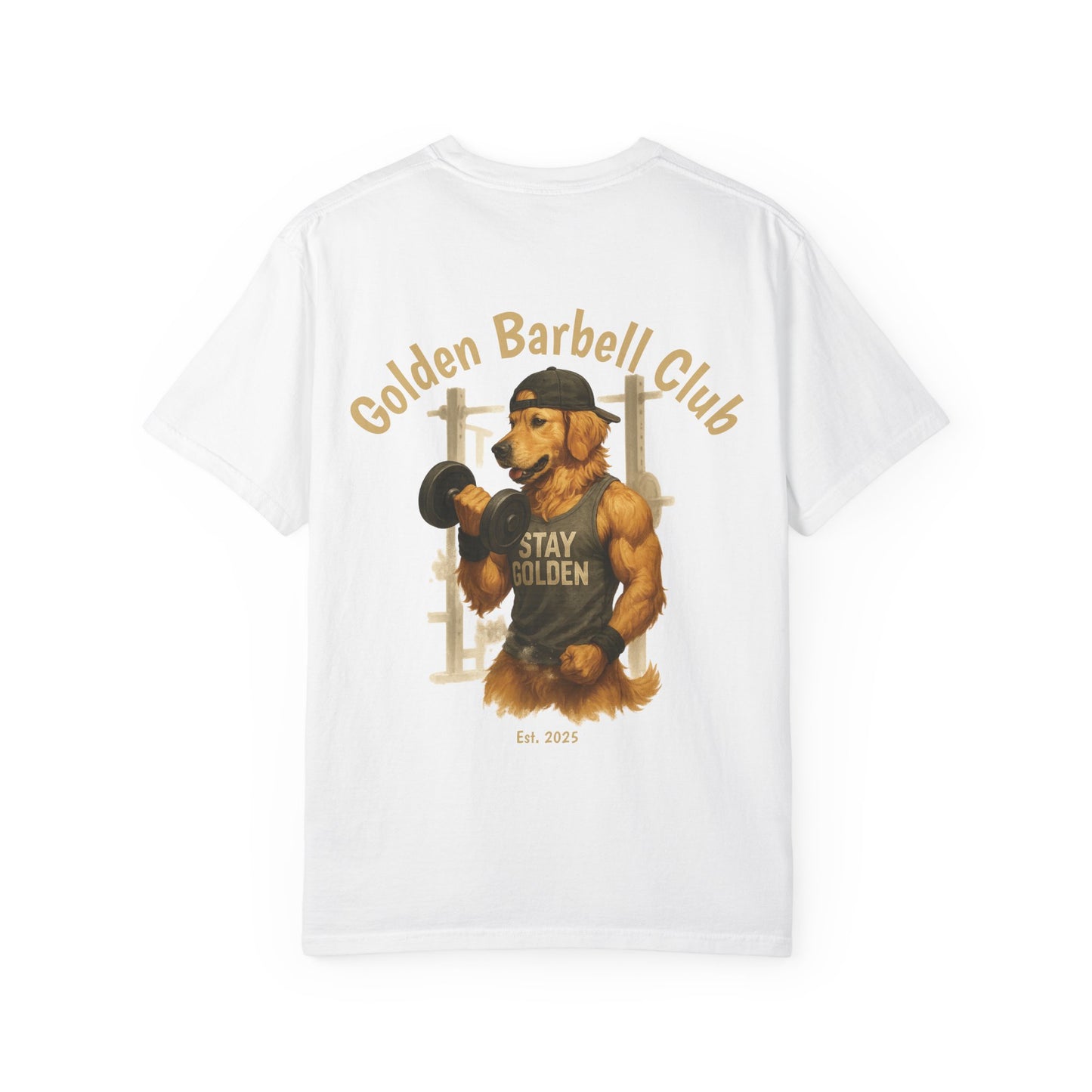 Gym Bro Barbell Golden Tee – Comfort Colors® Garment Dyed Shirt
