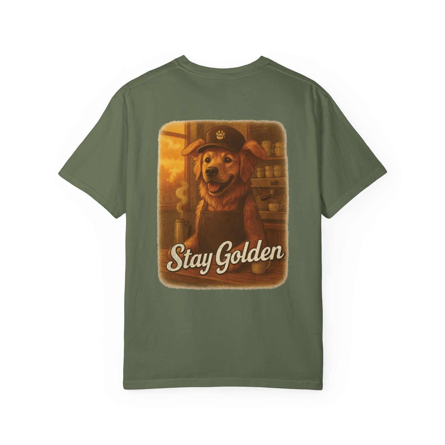 Coffee Break Pup Tee – Comfort Colors® Garment Dyed Shirt