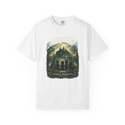 Grim Grinning Society Tee – 999 Eternal Residents | Stay Golden Co.