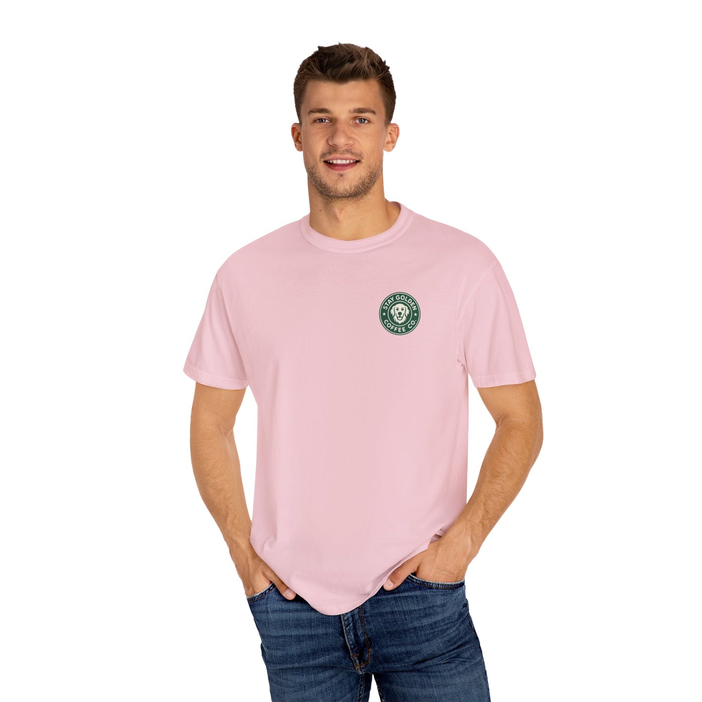 Coffee Break Pup Tee – Comfort Colors® Garment Dyed Shirt