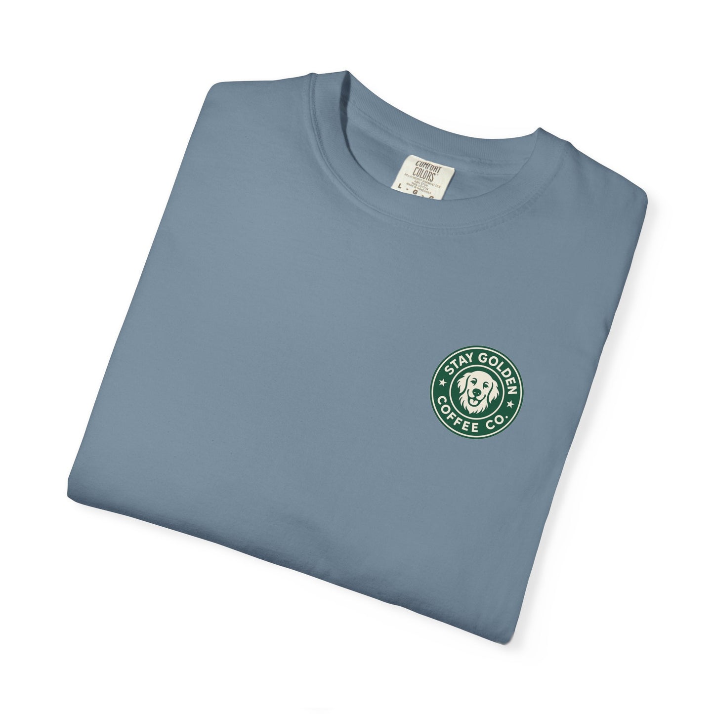 Coffee Break Pup Tee – Comfort Colors® Garment Dyed Shirt