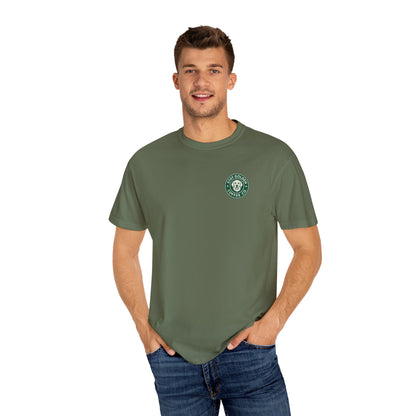 Coffee Break Pup Tee – Comfort Colors® Garment Dyed Shirt
