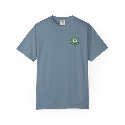 Coffee Break Pup Tee – Comfort Colors® Garment Dyed Shirt