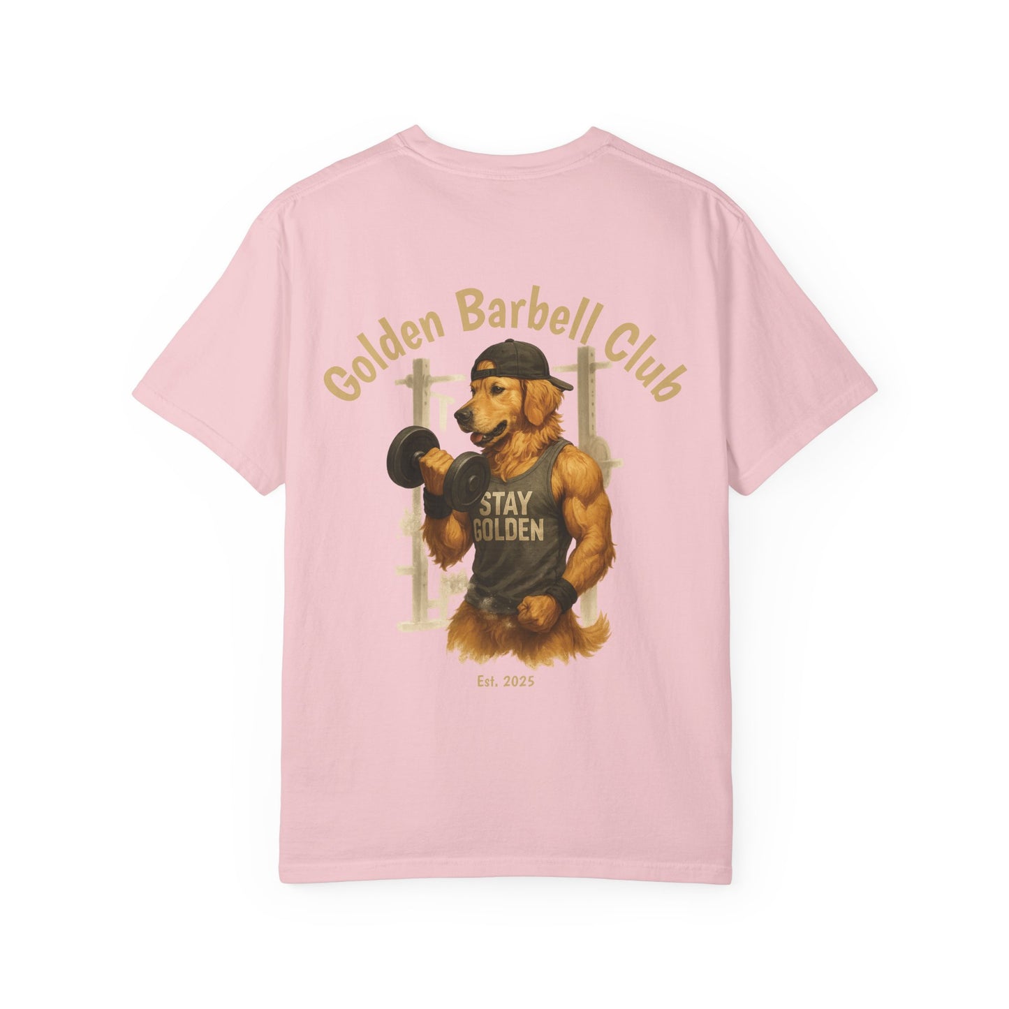 Gym Bro Barbell Golden Tee – Comfort Colors® Garment Dyed Shirt