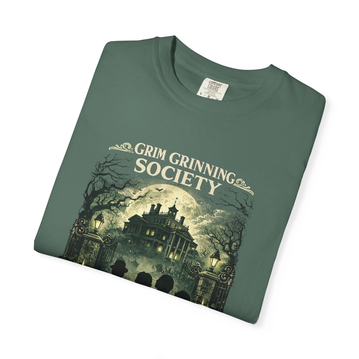 Grim Grinning Society Tee – 999 Eternal Residents | Stay Golden Co.