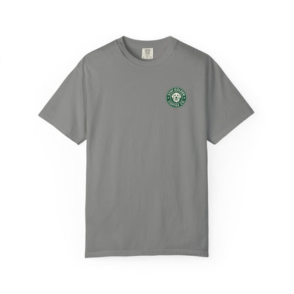 Coffee Break Pup Tee – Comfort Colors® Garment Dyed Shirt