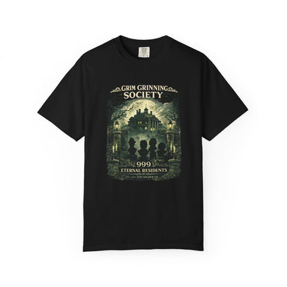 Grim Grinning Society Tee – 999 Eternal Residents | Stay Golden Co.
