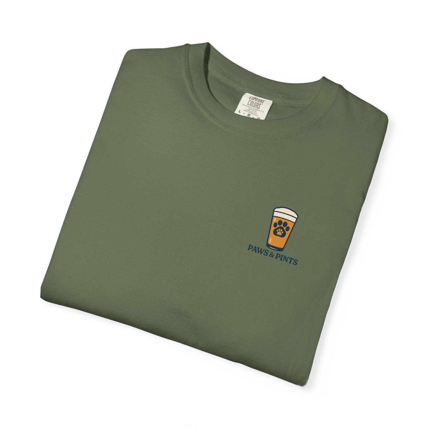 Paws & Pints Beach Bar Tee – Comfort Colors® Garment Dyed Shirt