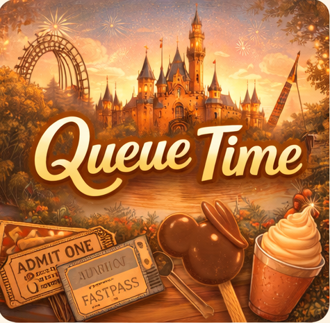 Four themed coasters with different settings and text on a beige background